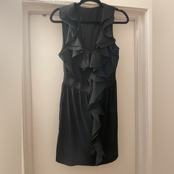 Pins and Needles Black ruffle mini dress size Large - Picture 1 of 7